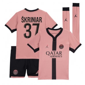 Paris Saint-Germain Milan Skriniar #37 Dětské Alternativní dres komplet 2024-25 Krátký Rukáv (+ trenýrky)